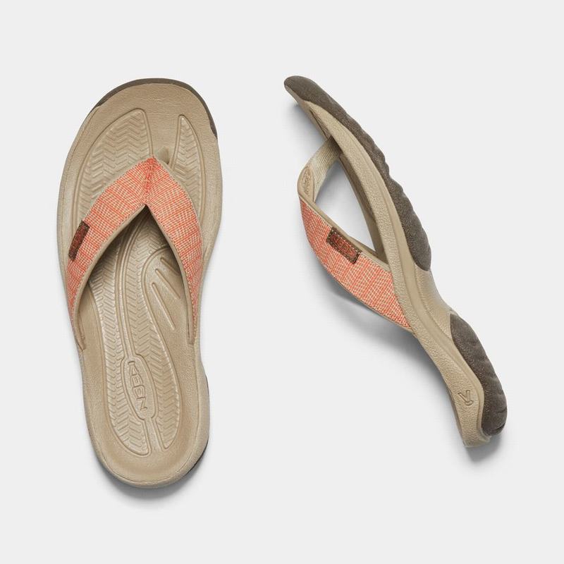 Chanclas Keen Kona Flip II Para Mujer Naranjas/Kaki - Sandalias Keen Mexico (270695-YUO)